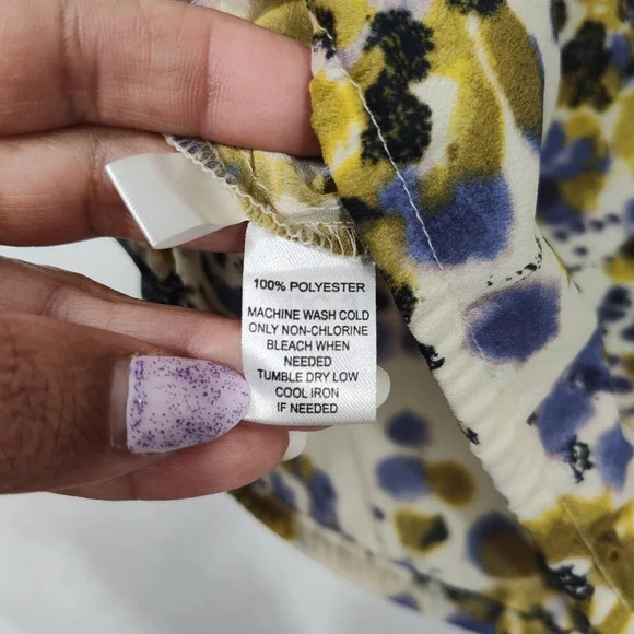 Ann Taylor Loft Purple Multicolor Sleeveless Top Career Shell Women Size XS - Picture 5 of 5